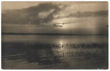 1910s Real Photo Sunset Over Bay Vintage RPPC  Postcard picture