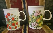 Dunoon Hedgerow Fruits Raspberries Crabapples Fruit COFFEE TEA Mugs Set Of 2 picture