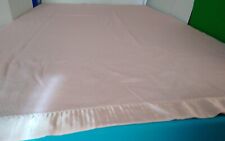 Blanket Vintage Pink Made in USA Blanket Satin Trim Acrylic 86