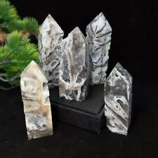 Natural Sphalerite Drusy Geode Healing Crystal Tower Point Wand Reiki Obelisk picture