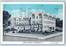 1941 Hotel Majestic & Restaurant Building Facade Lakewood New Jersey NJ Postcard picture