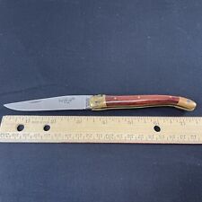 Laguiole Origine Garantie Bee- Folding Pocket Knife France - Dark Wood Handle picture