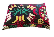 # 279 Stunning Old Uzbeck  Suzani Lg Lumbar Pillow 25.5