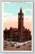 Indianapolis IN-Indiana, Panoramic View Union Station, Antique Vintage Postcard picture