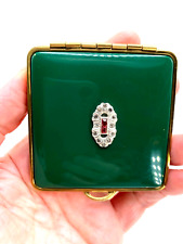 Elegant  VTG compact. FMCO? Lampl? Powder, rouge compartments  Mid-Century. picture