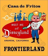 1955 Disneyland Store Counter Advertising Standup Sign Casa De Fritos Disney picture