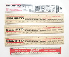 Set of 5 Equipto Vintage Advertising Promo Rulers Flexible thin plastic picture