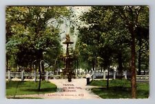 Milwaukee, WI-Wisconsin, Fountain 8th Ward Park Antique c1911, Vintage Postcard picture