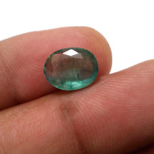 AAA+ Wonderful Colombian Emerald Faceted Oval 3.45 Crt Huge Green Loose Gemstone picture