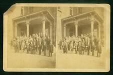 a823, Anon Stereoview, # -, Students of Andover High School, MA, 1870s, RARE picture