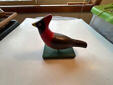 Hand Carved & Painted Mounted Wooden Cardinal Signed Don (I omit last name) 7/09 picture