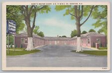 Roadside~Edenton North Carolina~Habit's Motor Court~Linen Vintage Postcard picture