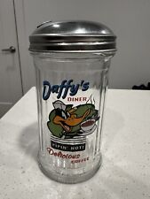 Vintage Warner Bros Looney Tunes Daffy's Diner Coffee Sugar Dispenser Glass 1996 picture