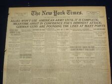 1918 MAY 13 NEW YORK TIMES-ALLIES WON'T USE AMERICAN ARMY UNTIL COMPLETE-NT 8180 picture