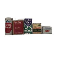 Vintage Lot Spice Tins Merck & Co. Schilling Wyler Durkee’s French’s assorted picture