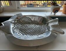 Vintage solid metal fish platter. picture