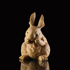7*4.5*5 CM Carved Boxwood Carving Figurine - Lovely Rabbit picture