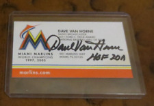 Dave Van Horne signed autographed business card Florida Marlins Radio announcer picture
