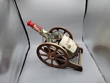 Antique Courvoisier Very Special Cognac Napolean Decanter Wood & Brass Cannon  picture