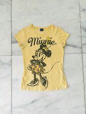 Vintage Disney Women’s Minnie Mouse Graphic Print Yellow Short Sleeve T Shirt XS picture