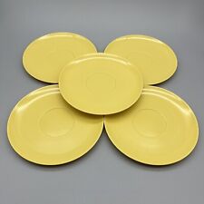5 LAGUNA MELMAC VTG MCM Yellow Melamine Small Saucers 302 USA Made Los Angeles picture