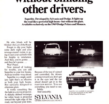 1969 Sylvania Superlite Headlights GTE Dodge Polara and Monaco Magazine Print Ad picture