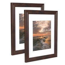 11x14 Wood Picture Frame Set of 2 with High Definition Glass 8x10 Photo Frame picture