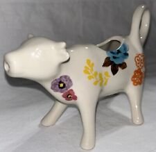 The Pioneer Woman Retired Cow Creamer Floral Ree Drummond 5” T 7.5” L 3.5” W picture