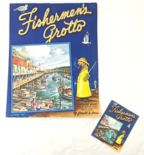 Vintage Fishermen's Grotto Restaurant Menu & Recipe Booklet San Francisco 1940s picture
