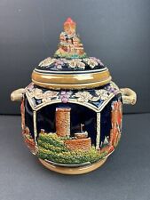 Gerz Tureen German Castle Jar Pottery Large Display Piece Beautiful Vintage picture