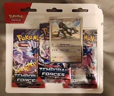 Pokemon TCG Scarlet and Violet 5 Temporal Forces 3-Pack Blister Cyclizar picture