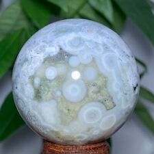 182g Rare Natural Ocean Jasper Sphere Quartz Crystal Ball Reiki Stone picture