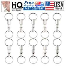 10-Pack Detachable Pull Apart Quick Release Keychain Key Rings Key Chain USA picture