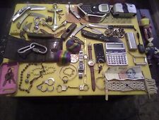 Junk Drawer Knives Jewelry Vintage Electronics Lot Mixed picture