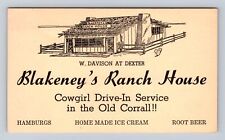 Detroit MI-Michigan Blakeney's Ranch House Advertising Vintage c1947 Postcard picture