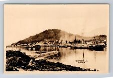 Wrangell AK-Alaska, RPPC Harbor Port, Real Photo c1910 Vintage Postcard picture