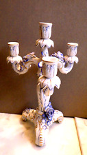 Antique Von Schierholz Porcelain Quadruple Candelabra Made in Germany late 1800s picture