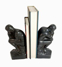 Vintage Rodin Bookends THE THINKER Le Penseur 7-1/2” Heavy picture