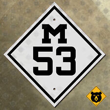 Michigan state route M-53 highway sign trunk line Detroit Bad Axe 1920 16x16 picture