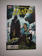 Star Wars Lando #1 Newbury Comics Variant Signed Mike Mayhew COA VF 8.0 picture