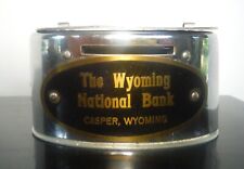 VINTAGE WYOMING NATIONAL BANK ,CASPER WYOMING BANTHRICO CHROME ADVERTISNG BANK picture