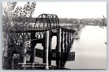 Hudson Wisconsin~Interstate State Bridge Across River~1950s RPPC picture