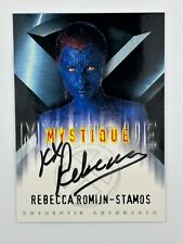 2000 X-Men The Movie Mystique REBECCA ROMIJN-STAMOS On Card Autograph Marvel picture