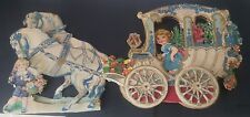 Large Antique Mechanical Valentine: carriage, coach in good condition picture