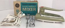 Vintage RETRO GE Green Hand Mixer 30M47 General Electric W/ Box READ picture