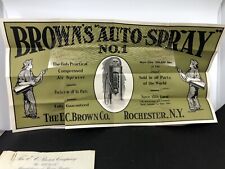 1913 E.C. BROWN Co SPRAY PUMP Rochester, NY LETTERHEAD Large ADVERTISING POSTER picture