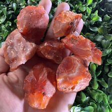 3Pcs Natural Raw Rough Carnelian Pocket Rocks Energy Crystal Mineral Specimens picture