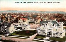 Postcard Birds Eye View Residence Section Capitol Hill Seattle Washington~136531 picture