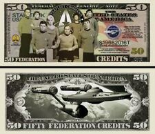 Star Trek 25 Pack Funny Money 50 Dollar Bill Federation Credits Collectible Note picture