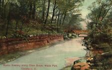 Vintage Postcard 1910's Rustic Scenery Along Doan Brook Wade Park Cleveland Ohio picture